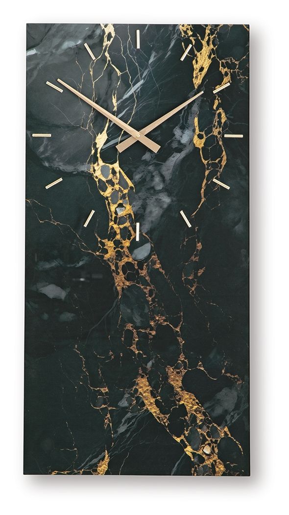 Teague - Wall Clock - Black / Gold Finish by Ashley Furniture product image