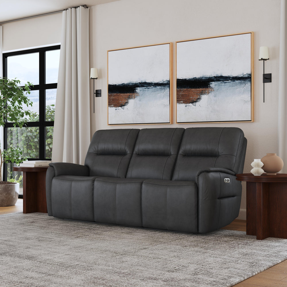 Wilson Power Reclining Sofa With Power Headrests Thunder