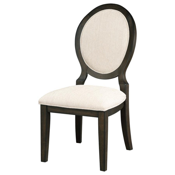 Twyla - Oval Back Dining Side Chair  - Dark Cocoa