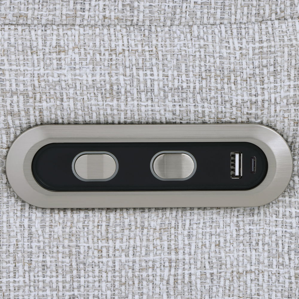 Eastre - Power Motion Recliner With USB Port - Beige Chenille