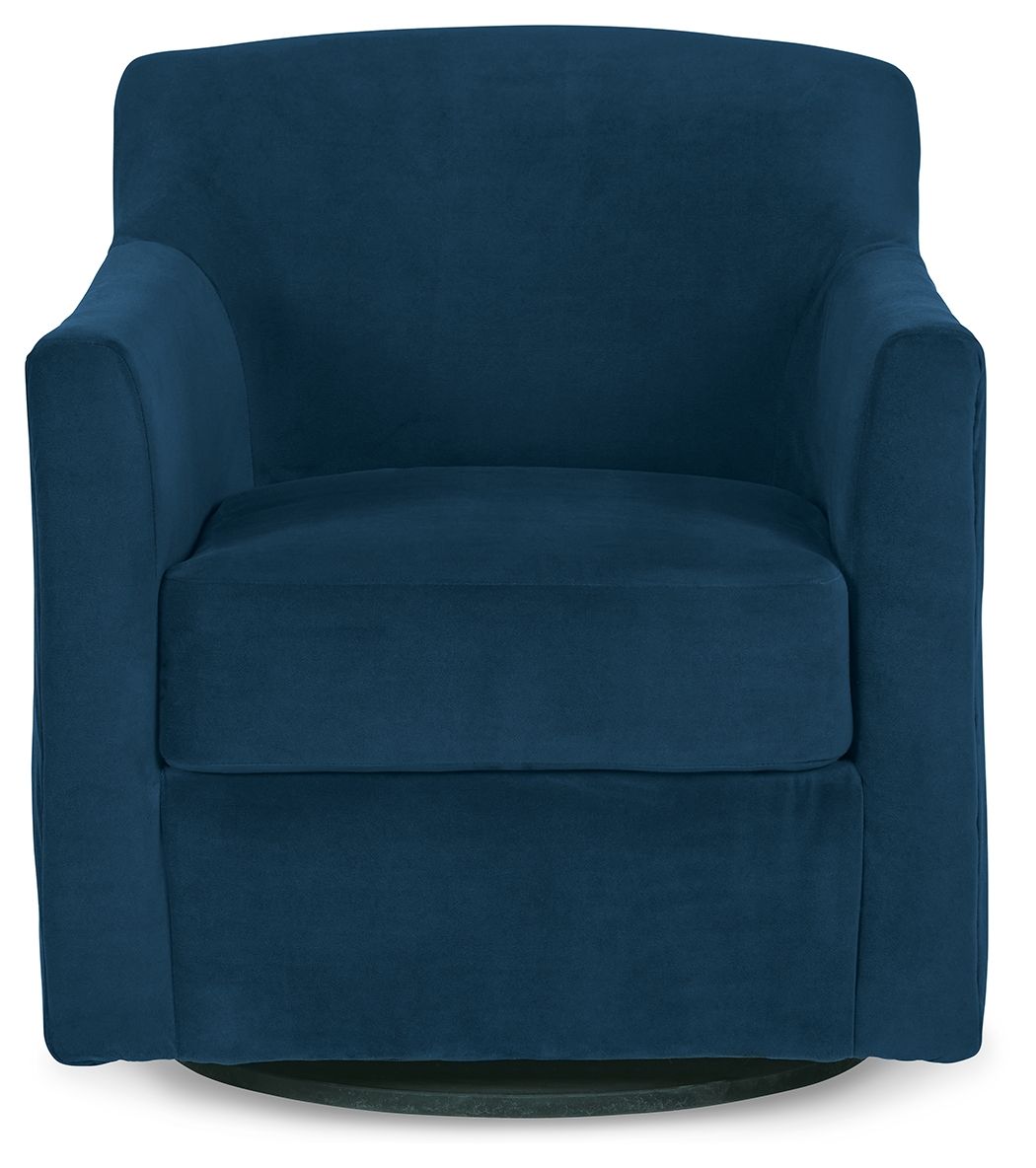 Bradney - Swivel Accent Chair - Blue