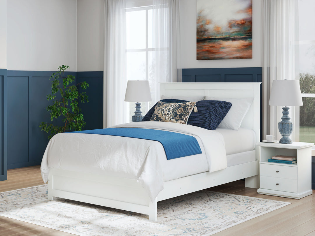 Bostwick Shoals - Queen Panel Bed With Framed Footboard - White by Ashley Furniture product image