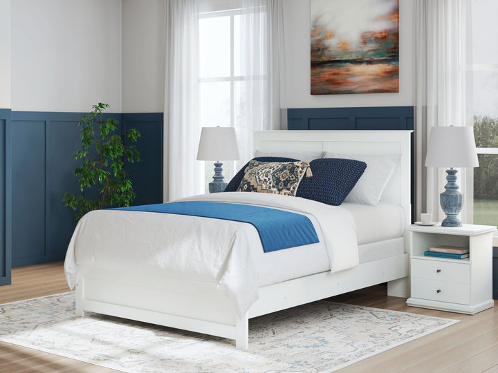Bostwick Shoals - Queen Panel Bed With Framed Footboard - White by Ashley Furniture product image