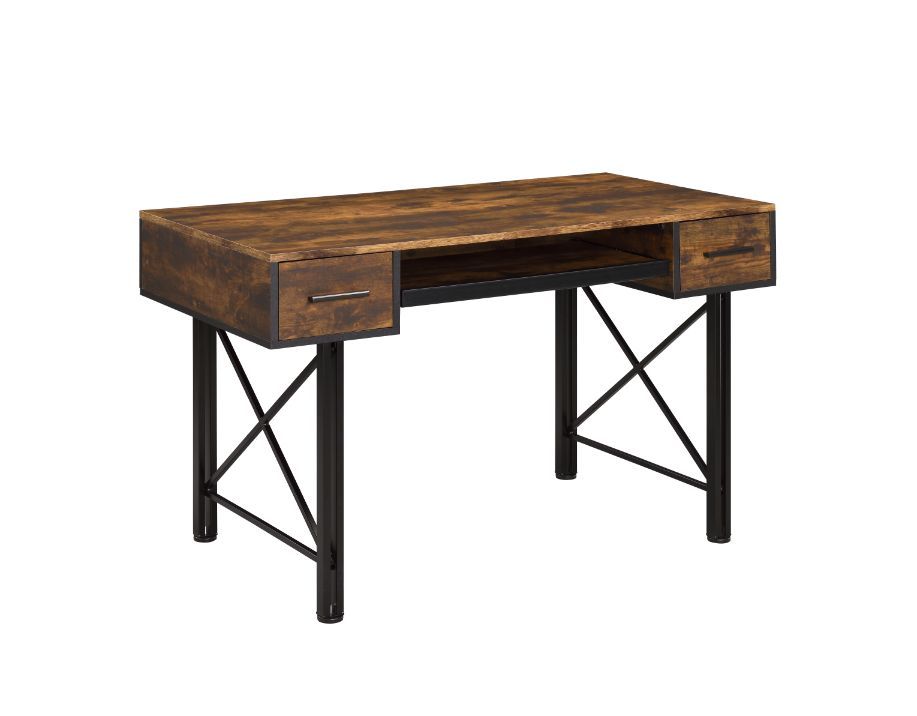 ACME Furniture Settea Computer Desk Weathered Oak & Black