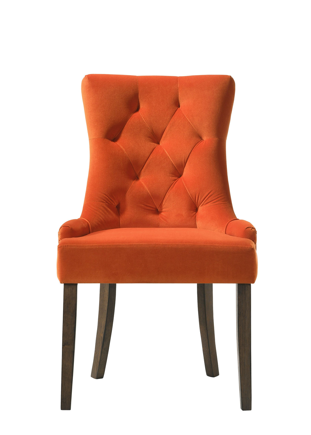 Farren - Velvet Weathered Side Chair (Set of 2) - Orange
