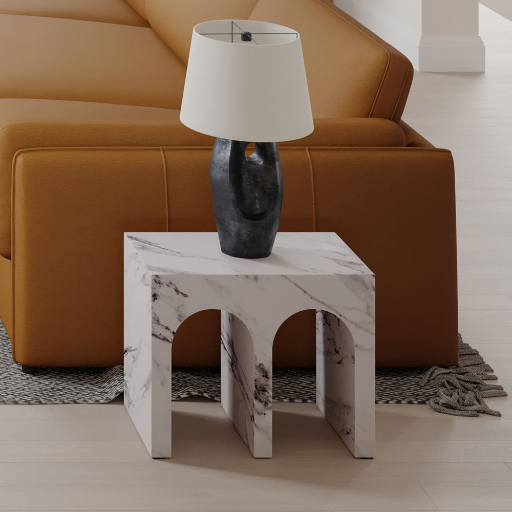 Fritzy - 22" End Table - Engineered Stone