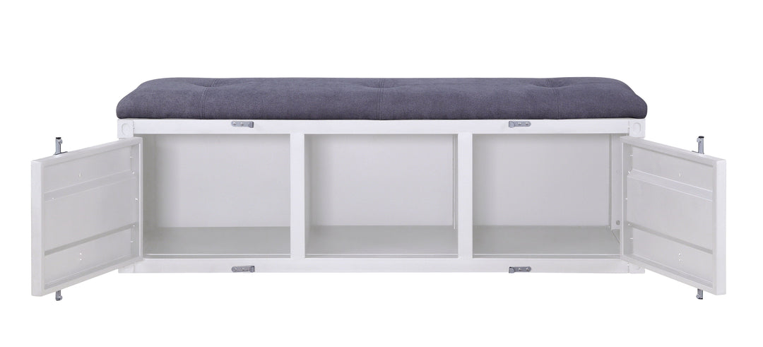 Cargo - Bench With Storage - Gray / White