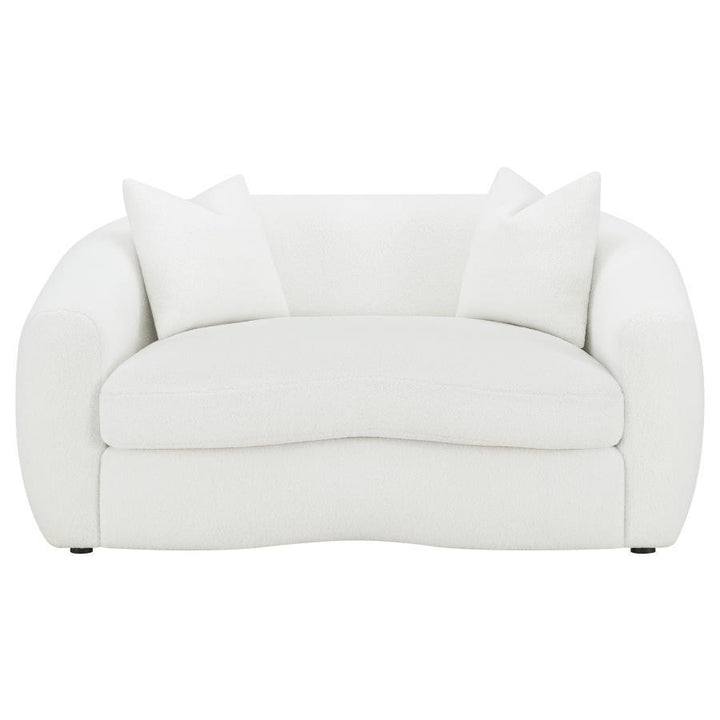 Isabella - 3 Piece Faux Sheepskin Upholstered Sofa Set - Natural