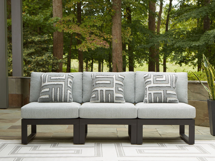 Beachloft - 3-Piece Outdoor Sectional - Black / Gray by Ashley Furniture product image