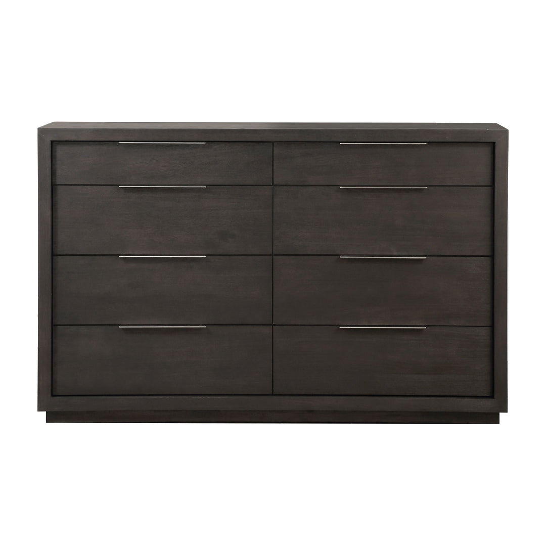 Modus Furniture Azu582A Oxford Eight Drawer Dresser In Basalt Grey 2024