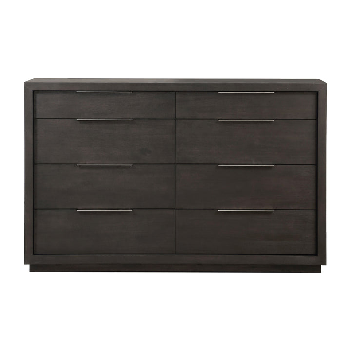 Modus Furniture Azu582A Oxford Eight Drawer Dresser In Basalt Grey 2024