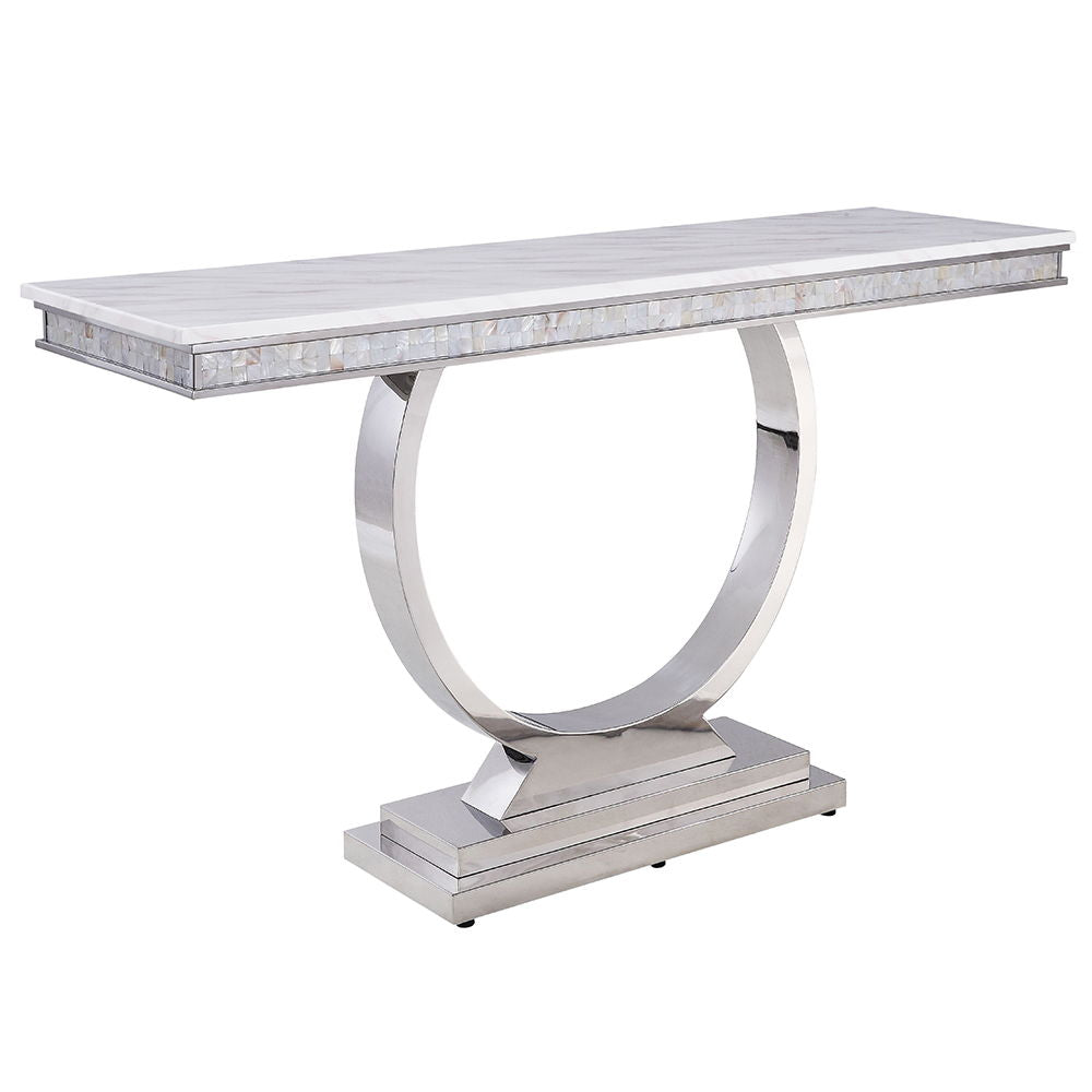 zander-sofa-table-white-printed-faux-marble-top-mirrored-silver