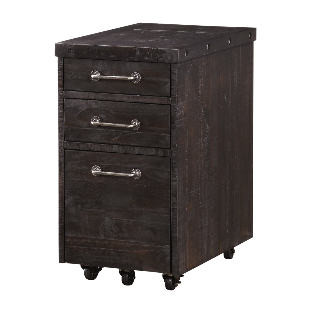 Modus Furniture 7Yc917 Yosemite Solid Wood Rollling File Cabinet In Cafe