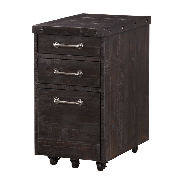 Modus Furniture 7Yc917 Yosemite Solid Wood Rollling File Cabinet In Cafe