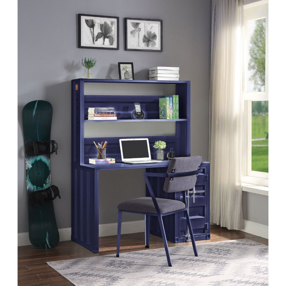 Cargo - Writing Desk With Hutch - Blue