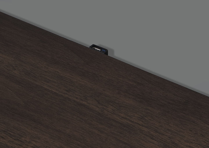 Carena - Night Stand With USB - White / Walnut