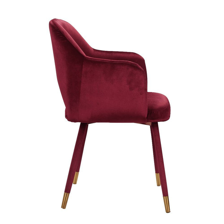 Applewood - Accent Chair - Bordeaux-Red Velvet & Gold