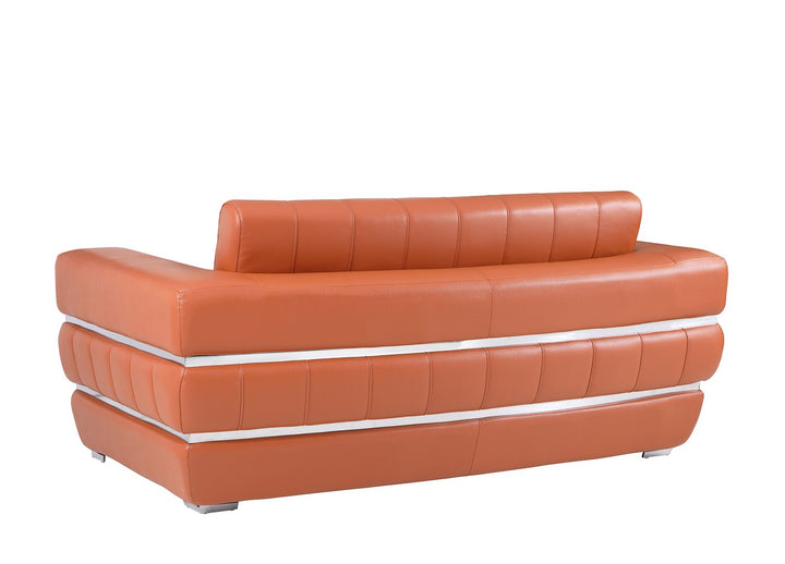 DivanItalia 904 Loveseat in Top-Grain Italian Leather - Camel