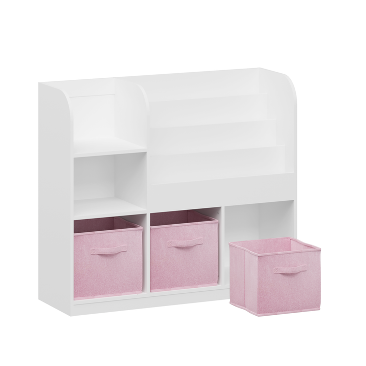 kids-bookcase-and-bookshelf-multifunctional-bookcase-white-pink