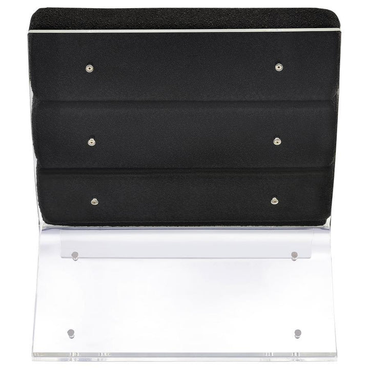 Serreta - Boucle Upholstered Armless Acrylic Chair - Black