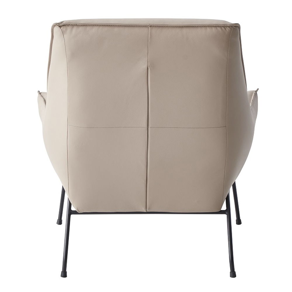 Zusa - Accent Chair & Ottoman - Khaki Top Grain Leather