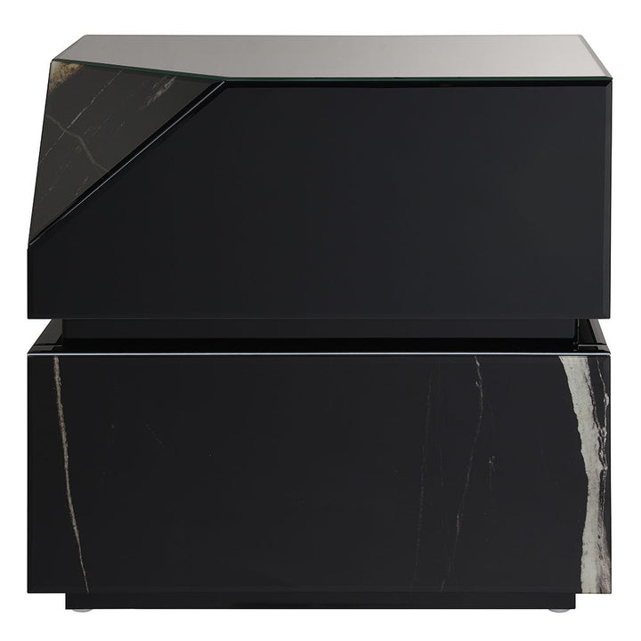 Drisana - End Table - Black Mirrored