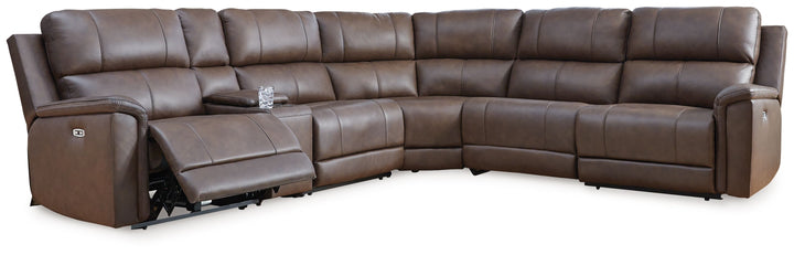 Bleckley - 6-Piece Power Reclining Sectional With LAF And RAF Recliners - Espresso by Ashley Furniture product image