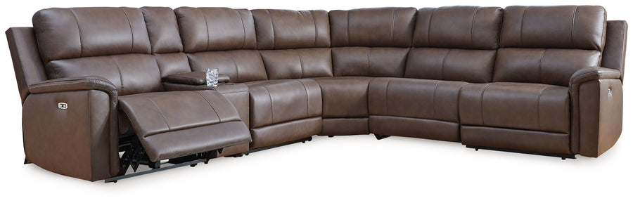 Bleckley - 6-Piece Power Reclining Sectional With LAF And RAF Recliners - Espresso by Ashley Furniture product image