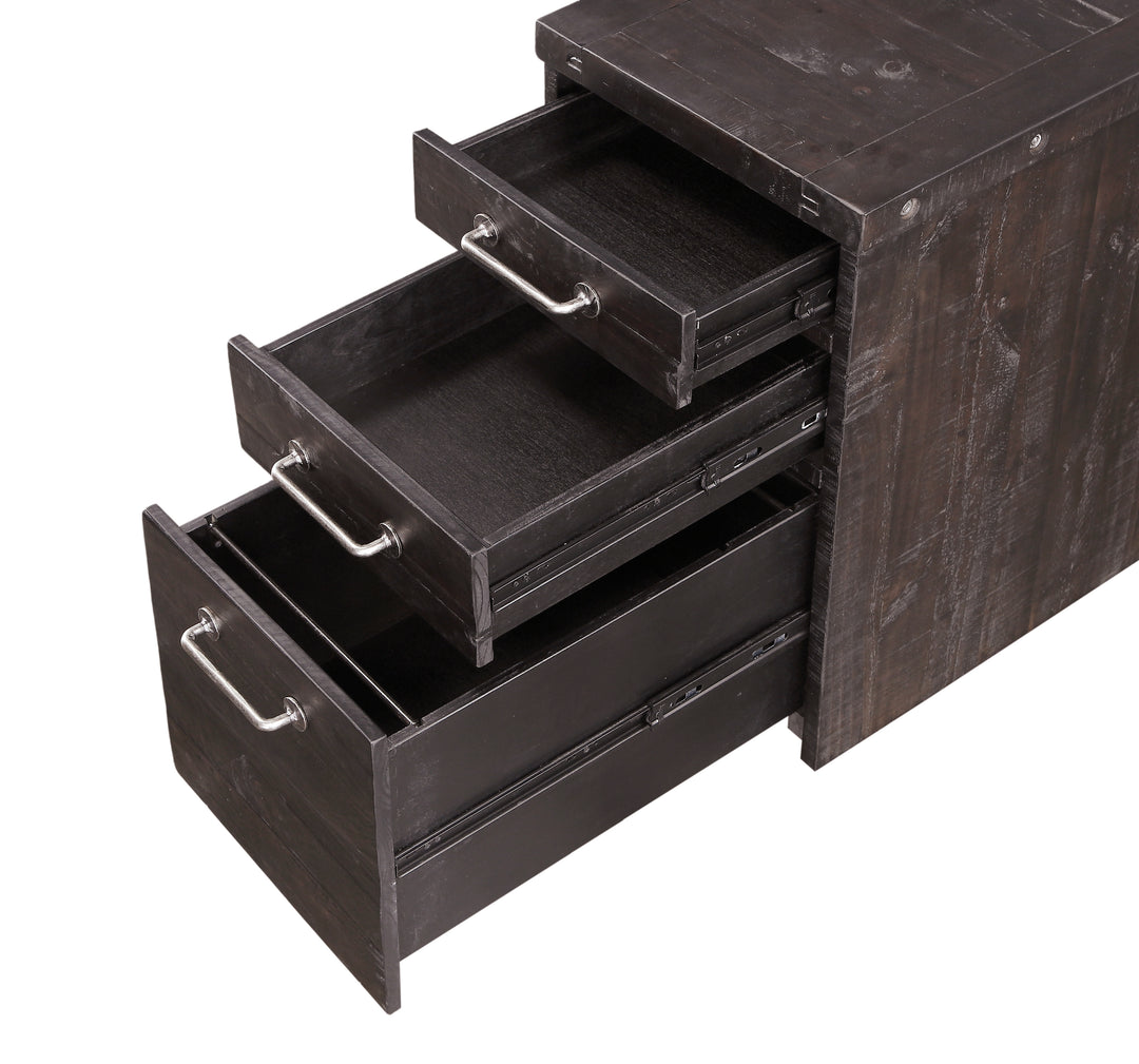 Modus Furniture 7Yc917 Yosemite Solid Wood Rollling File Cabinet In Cafe