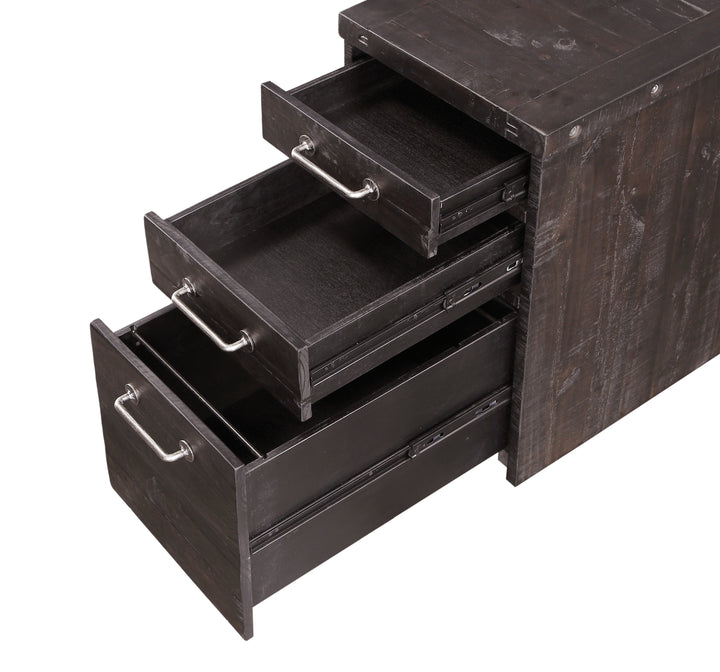 Modus Furniture 7Yc917 Yosemite Solid Wood Rollling File Cabinet In Cafe