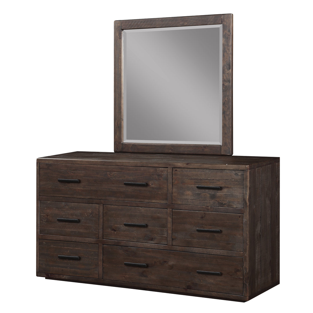 Modus Furniture Akk182 Mckinney Seven Drawer Solid Wood Dresser In Espresso Pine