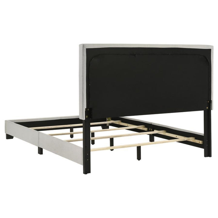 Dorian - Fabric Upholstered Full Panel Bed - Cream
