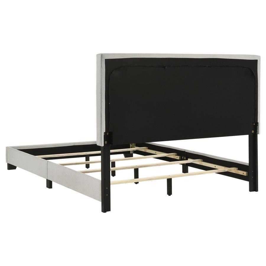 Dorian - Fabric Upholstered Full Panel Bed - Cream