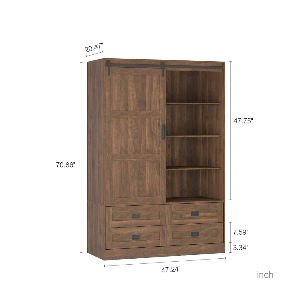 tall-bedroom-armoire-wardrobe-closet-clothing-storage-cabinet-with-hanging-rod-barn-door-drawers-open-shelves
