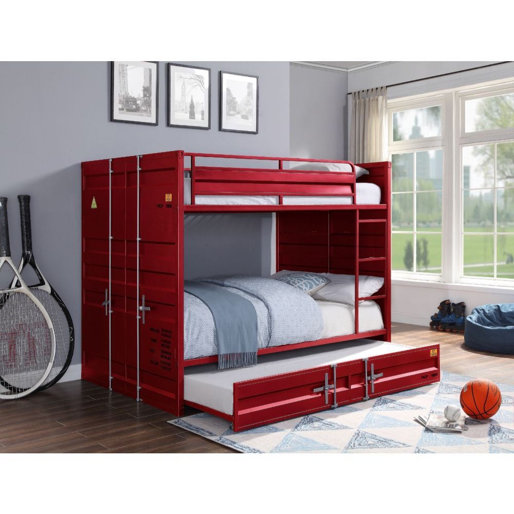 Cargo - Full Over Full Bunk Bed - Red