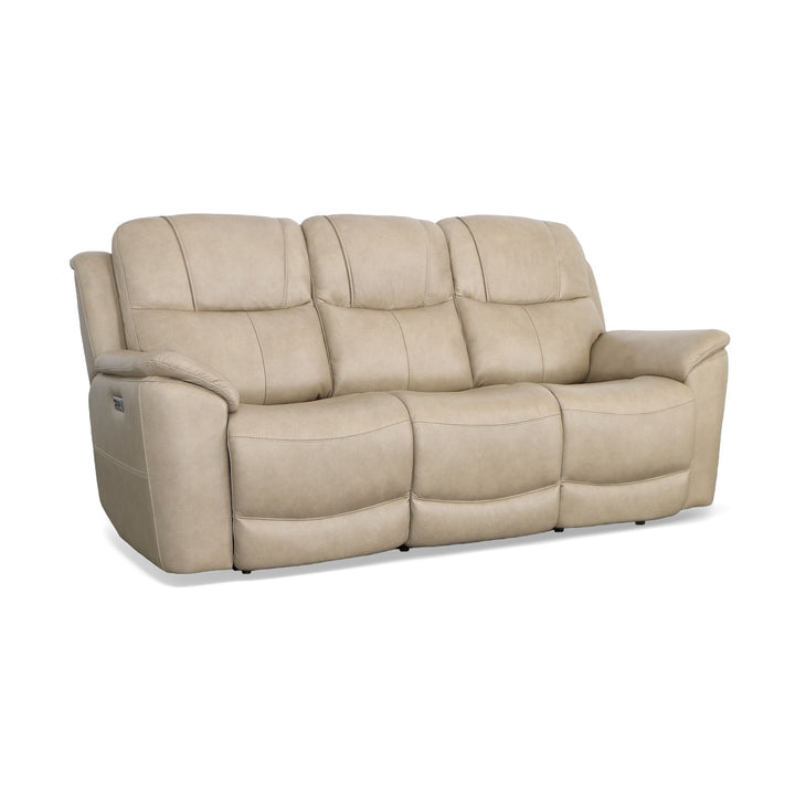 Flexsteel 1783-62PH-63301 Crew  Power Reclining Sofa With Power Headrests & Lumbar  Pebble