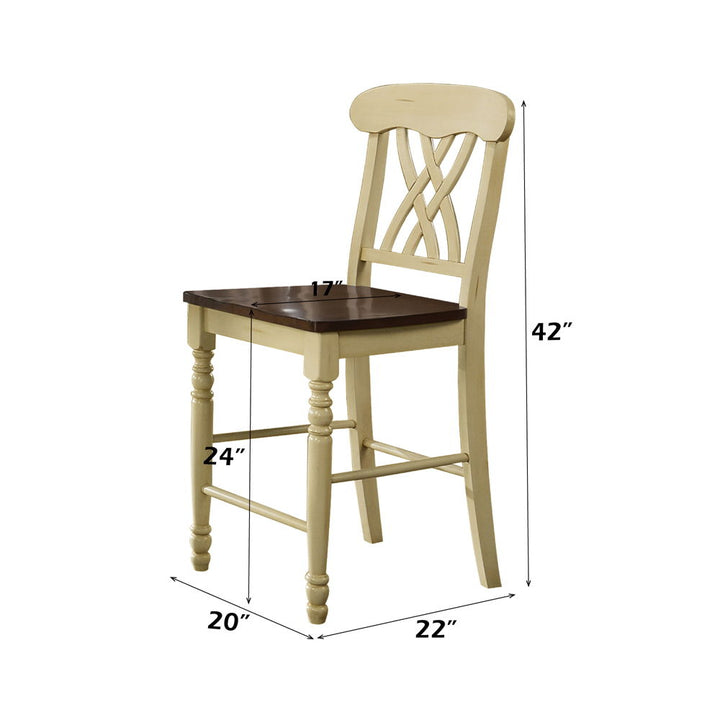 Dylan - Counter Height Chair Set of 2) - Buttermilk & Oak