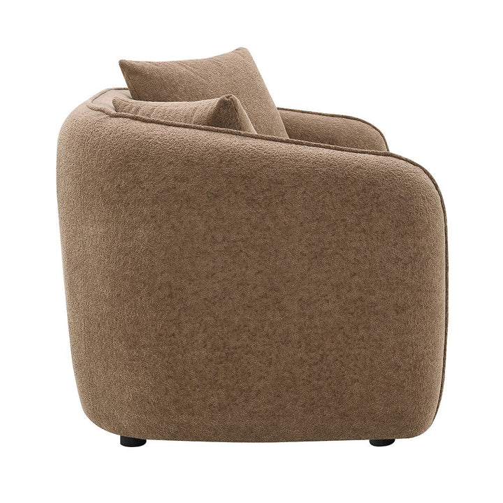 Keith - Loveseat With 2 Pillows - Brown Chenille