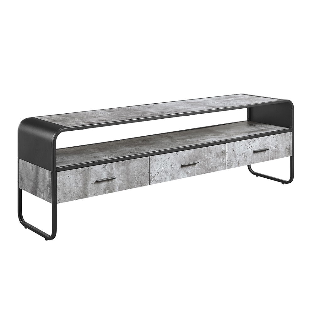 Raziela - 20" TV Stand - Concrete Gray & Black