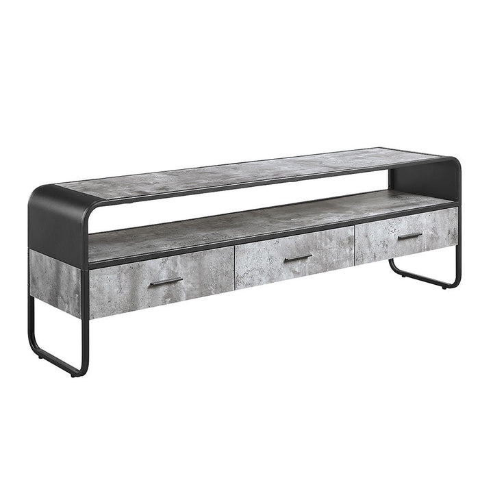 Raziela - 20" TV Stand - Concrete Gray & Black