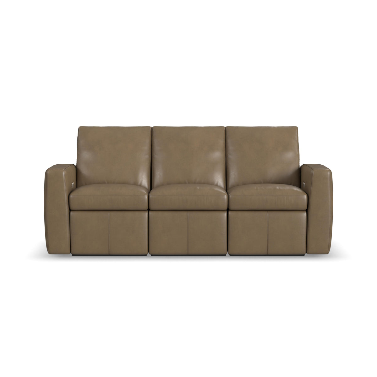 Aria Leather Power Reclining Sofa in Fawn