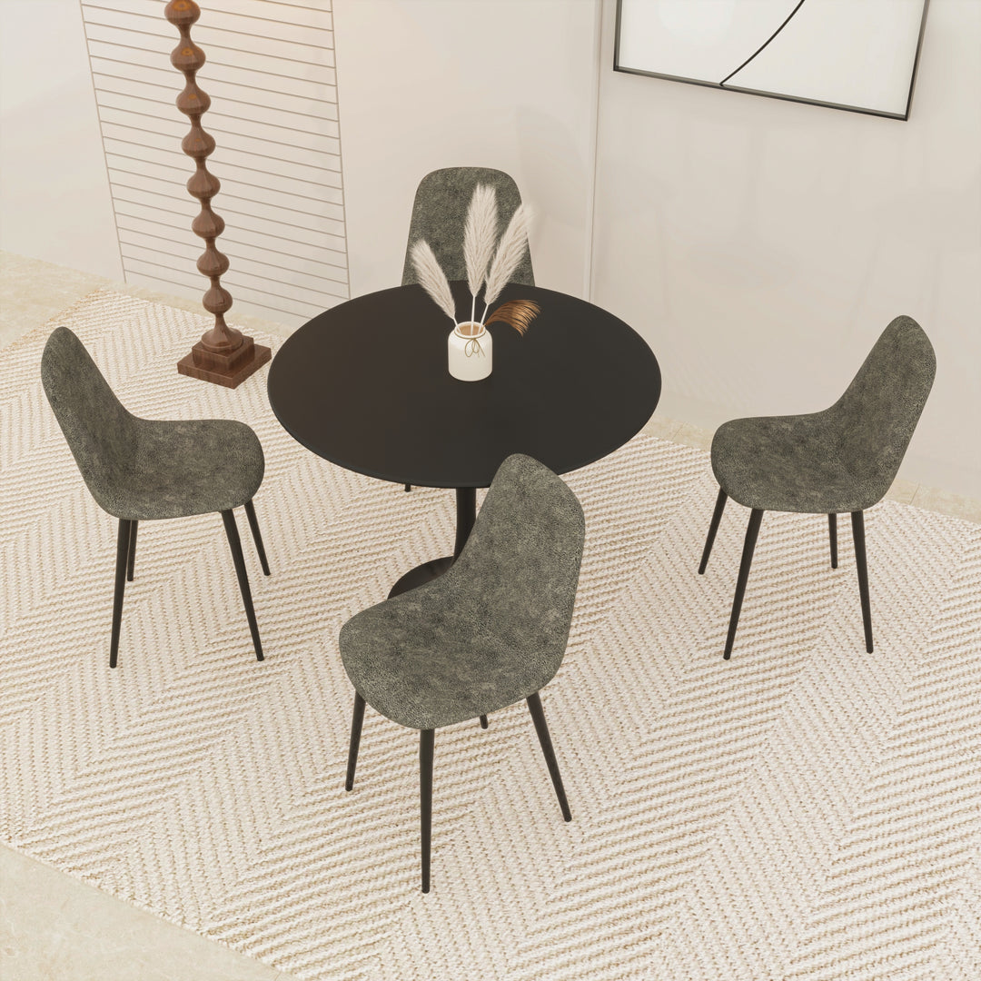 5-piece-round-dining-table-set-black-suede-tulip-base