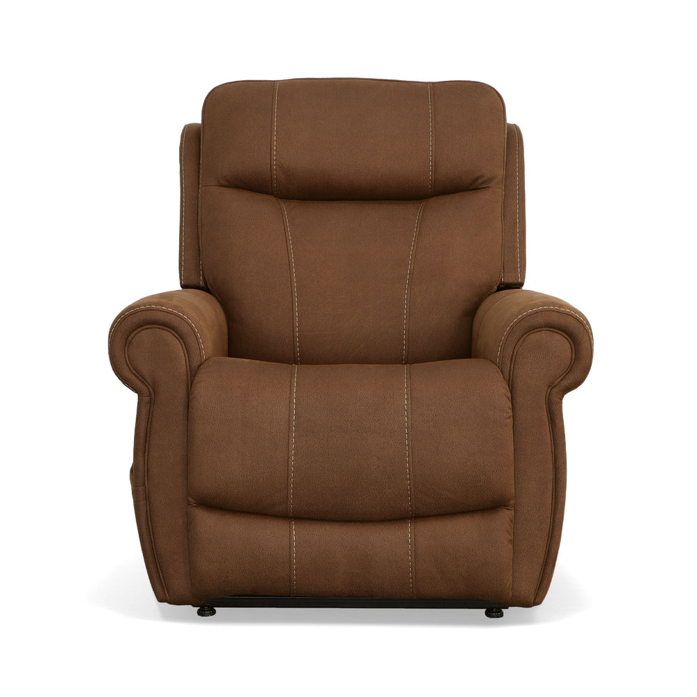 Stewart Power Lift Recliner With Power Headrest & Lumbar Amber Brown
