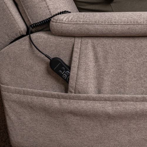 Zecliner Model 1 Fabric Power Sleep Recliner with Power Headrest & Lumbar in Dove