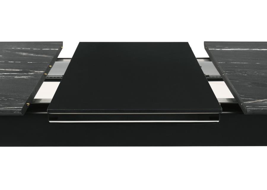 Crestmont - 7 Piece Extension Leaf Dining Table Set - Black