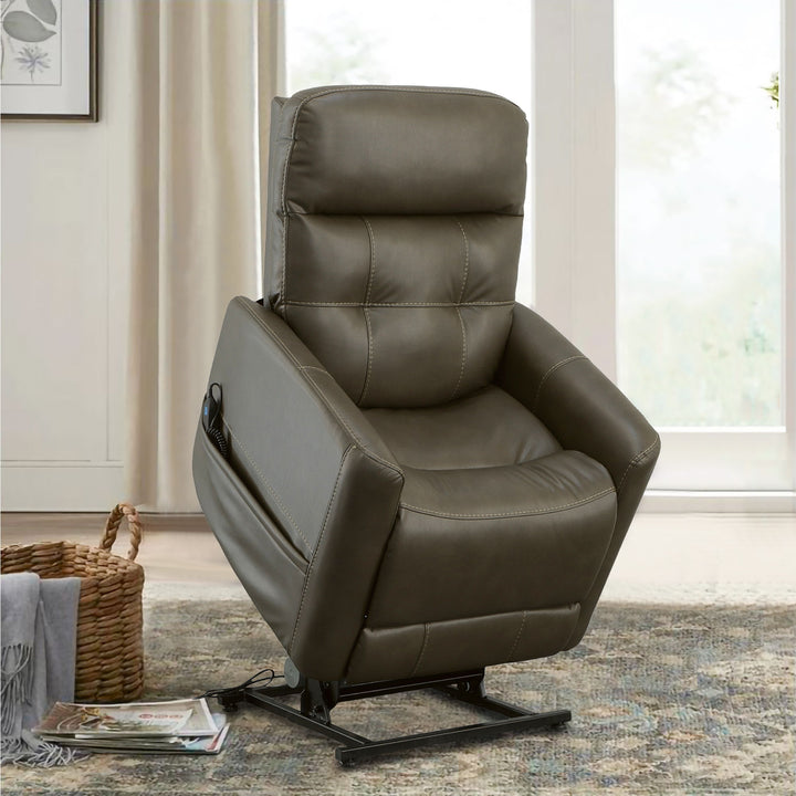 Kenner Power Lift Recliner With Power Headrest &amp; Lumbar Driftwood