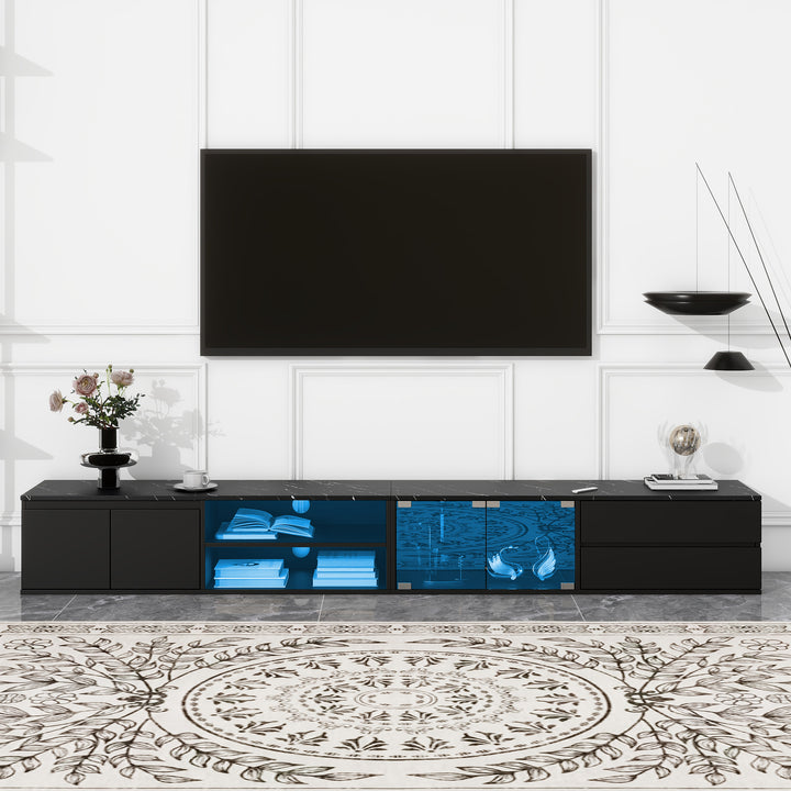 modern-app-controlled-led-faux-marble-tabletop-with-tempered-glass-doors-tv-stand-for-tvs-up-to-105-black