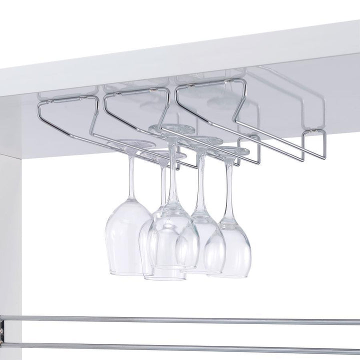 Prescott - Rectangular Home Bar Table - White High Gloss
