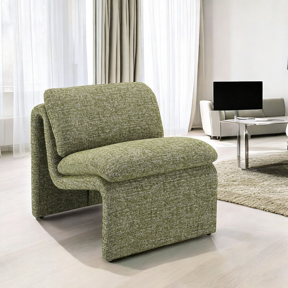 Jaeda - Accent Chair - Green Boucle