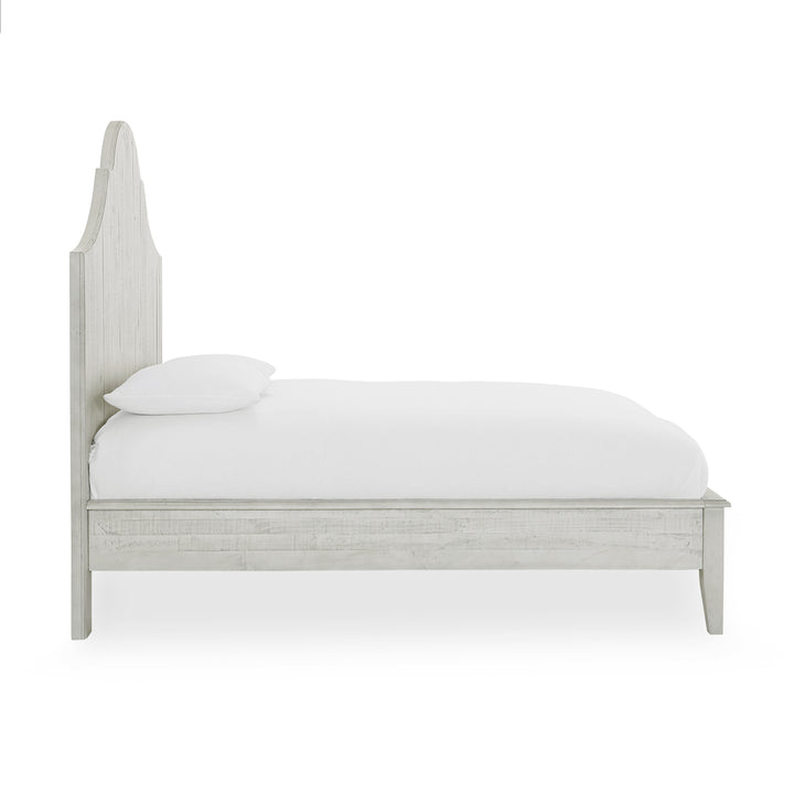 Modus Furniture 2G43A6 Ella Solid Wood Scroll Bed In White Wash